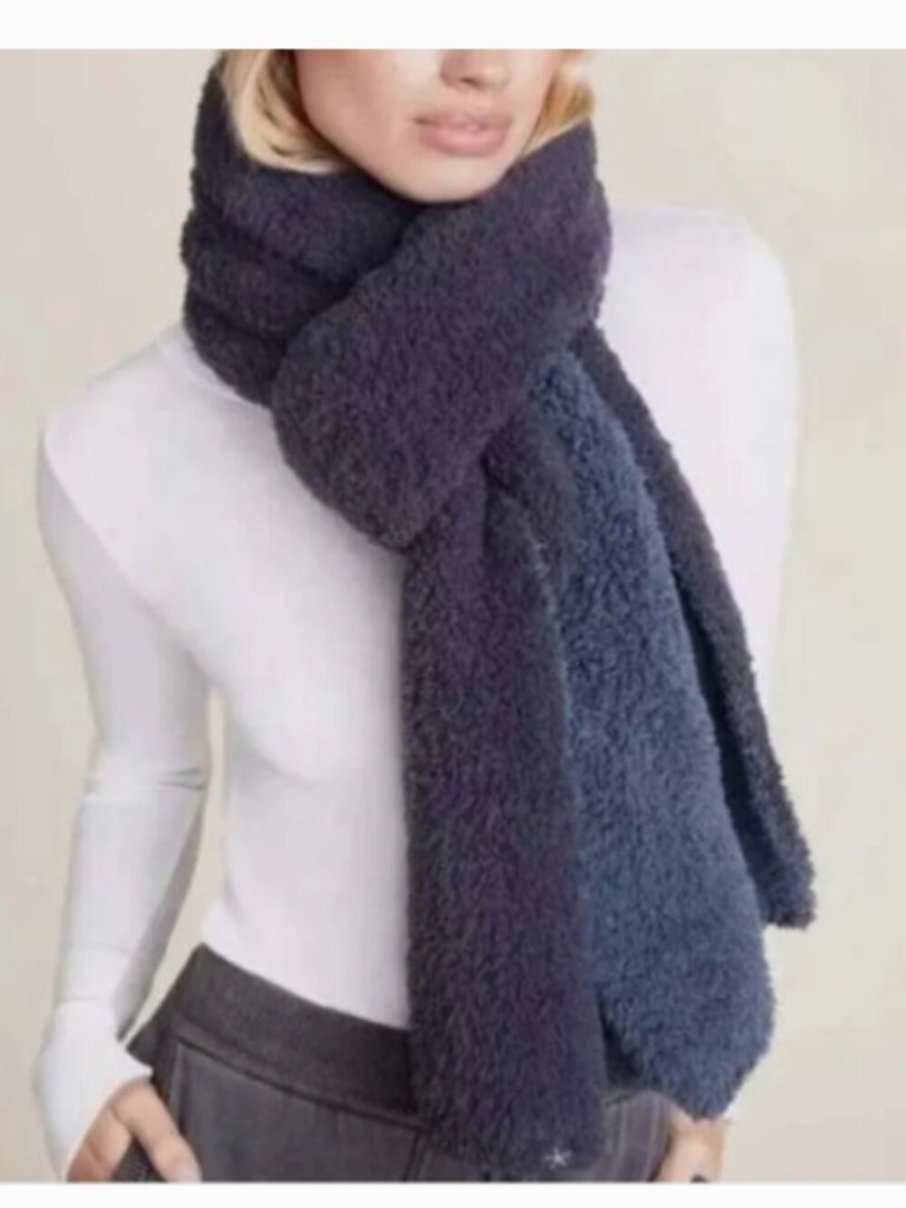 Barefoot Dreams Cozychic Lite Women's Confetti Scarf in Deep Sea Blue Indigo